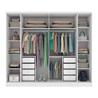 Guarda-roupa Casal Sevila 6 Portas 8 Gavetas 31579 Neve/neve