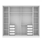 Guarda-roupa Casal Sevila 6 Portas 8 Gavetas 31579 Neve/neve