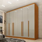 Guarda-roupa Casal Sevila 6 Portas 8 Gavetas Cinamomo/off Whi