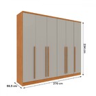 Guarda-roupa Casal Sevila 6 Portas 8 Gavetas Cinamomo/off Whi
