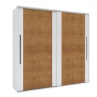 Guarda-roupa Casal Sevilha 2 Portas 4 Gavetas Branco/freijó -