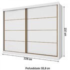 Guarda-roupa Casal Sevilha 2 Portas 6 Gavetas 100% Mdf Branco