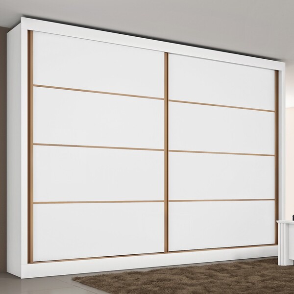 Guarda-roupa Casal Sevilha 2 Portas 6 Gavetas 100% Mdf Branco