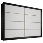 Guarda-roupa Casal Sevilha 2 Portas 6 Gavetas Flex Preto/bran