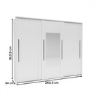 Guarda-roupa Casal Sevilha 3 Portas 4 Gavetas Com Espelho Fle