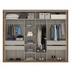 Guarda-roupa Casal Sevilha 3 Portas 4 Gavetas Flex Freijó/off