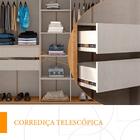 Guarda-roupa Casal Sevilha 3 Portas 4 Gavetas Flex Freijó/off