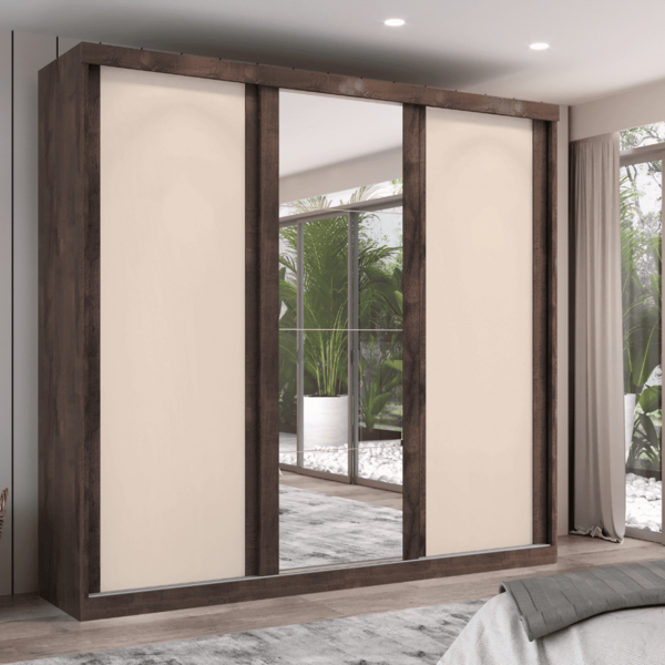 Guarda Roupa Casal Sevilha 3 Pts Corre 6 Gav C/ Esp