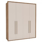 Guarda-roupa Casal Sevilha 4 Portas 2 Gavetas Freijo/off Whit