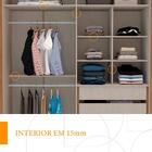 Guarda-roupa Casal Sevilha 4 Portas 2 Gavetas Freijo/off Whit