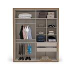 Guarda-roupa Casal Sevilha 4 Portas 2 Gavetas Freijo/off Whit