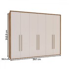 Guarda-roupa Casal Sevilha 6 Portas 4 Gavetas Freijo/off Whit