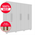 Guarda-roupa Casal Sevilha 6 Portas Branco Neve
