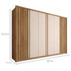 Guarda-roupa Casal Sevilha 6 Pt 6 Gv Buriti E Off White