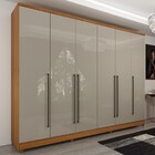 Guarda-roupa Casal Sevilla 6 Portas 8 Gavetas Cinamomo/off Wh