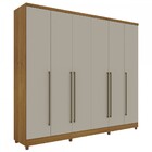 Guarda-roupa Casal Sevilla 6 Portas 8 Gavetas Cinamomo/off Wh