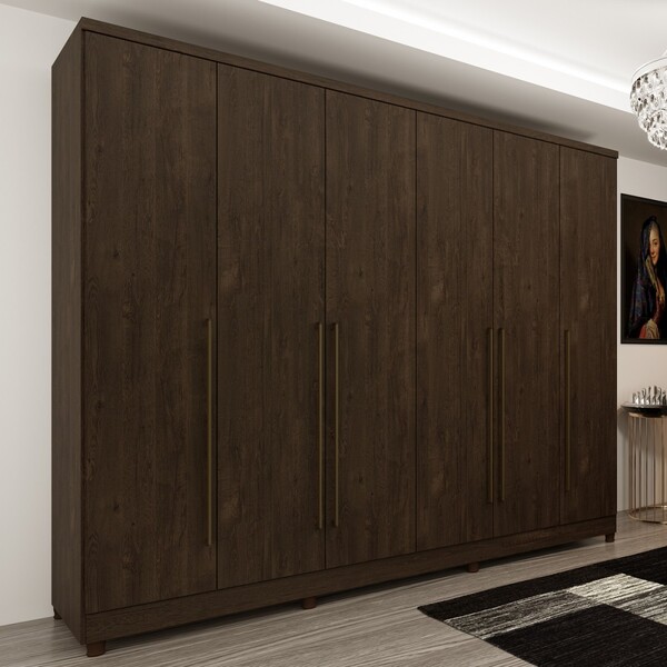 Guarda-roupa Casal Sevilla 6 Portas 8 Gavetas Cumaru Rustic 1