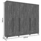 Guarda-roupa Casal Sevilla 6 Portas 8 Gavetas Cumaru Rustic/o