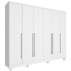 Guarda-roupa Casal Sevilla 6 Portas 8 Gavetas Neve 10564 - Tc