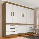 Guarda Roupa Casal Shamar 8 Portas 6 Gavetas Bor/of - Móveis