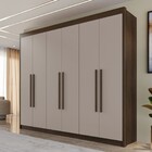 Guarda-roupa Casal Siena 6 Portas 6 Gavetas 100% Mdf Savana/o