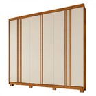 Guarda-roupa Casal Singapura 6 Portas 4 Gavetas Ripado Off Wh