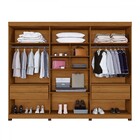 Guarda-roupa Casal Singapura 6 Portas 4 Gavetas Ripado Off Wh