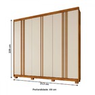Guarda-roupa Casal Singapura 6 Portas 4 Gavetas Ripado Off Wh