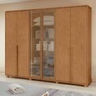 Guarda-roupa Casal Solaris 6 Portas 6 Gavetas Com Vidro 100%