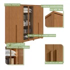 Guarda-roupa Casal Solaris 6 Portas 6 Gavetas Com Vidro 100%