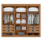Guarda-roupa Casal Solaris 6 Portas Com Vidro 100% Mdf Amendo