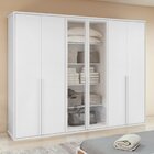 Guarda-roupa Casal Solaris 6 Portas Com Vidro 100% Mdf Branco