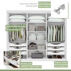 Guarda-roupa Casal Solaris 6 Portas Com Vidro 100% Mdf Branco