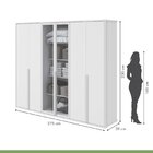 Guarda-roupa Casal Solaris 6 Portas Com Vidro 100% Mdf Branco