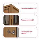 Guarda-roupa Casal Solaris 6 Portas Com Vidro Fumê Amendoa Cl