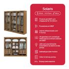 Guarda-roupa Casal Solaris 6 Portas Com Vidro Fumê Amendoa Cl