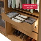 Guarda-roupa Casal Solaris 6 Portas Com Vidro Fumê Amendoa Cl