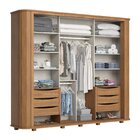 Guarda Roupa Casal Solaro Cantos Arredondados Com Ripado 2 Po