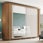 Guarda Roupa Casal Solaro Cantos Arredondados Com Ripado 2 Po