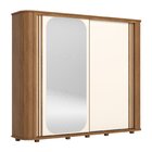 Guarda Roupa Casal Solaro Cantos Arredondados Com Ripado 2 Po