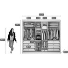 Guarda Roupa Casal Sollo Com Espelho 3 Portas 8 Gavetas 100 M