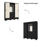 Guarda Roupa Casal Sonic 4 Portas Flex - Preto