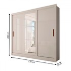 Guarda-roupa Casal Sophia 3 Portas 3 Gavetas Com Espelho Bran