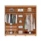 Guarda Roupa Casal Sophia 5 Portas 2 Gavetas Freijo/off White