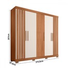 Guarda Roupa Casal Sophia 5 Portas 2 Gavetas Freijo/off White