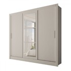 Guarda-roupa Casal Sophia Slim 3 Portas Com Espelho Branco -