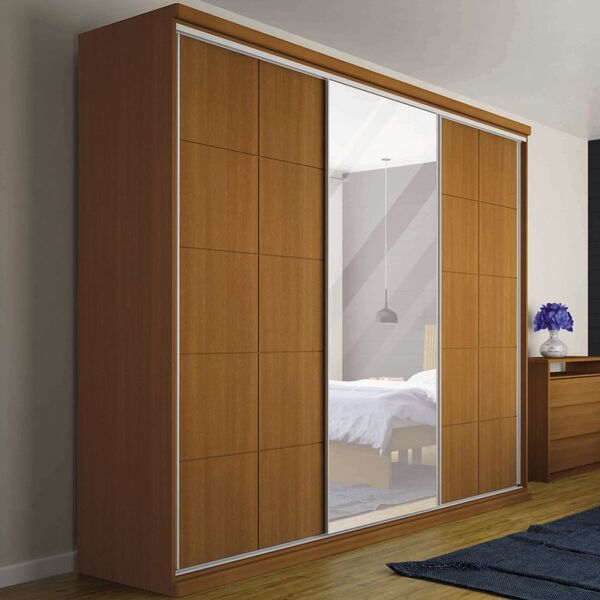 Guarda-roupa Casal South 3 Portas De Correr 4 Gavetas 100% Md