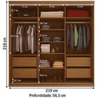 Guarda-roupa Casal South 3 Portas De Correr 4 Gavetas 100% Md