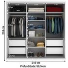Guarda-roupa Casal South 3 Portas De Correr 4 Gavetas 100% Md