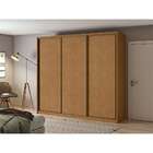 Guarda-roupa Casal Spazio Flex 3 Pt 6 Gv Amêndoa E Preto 270